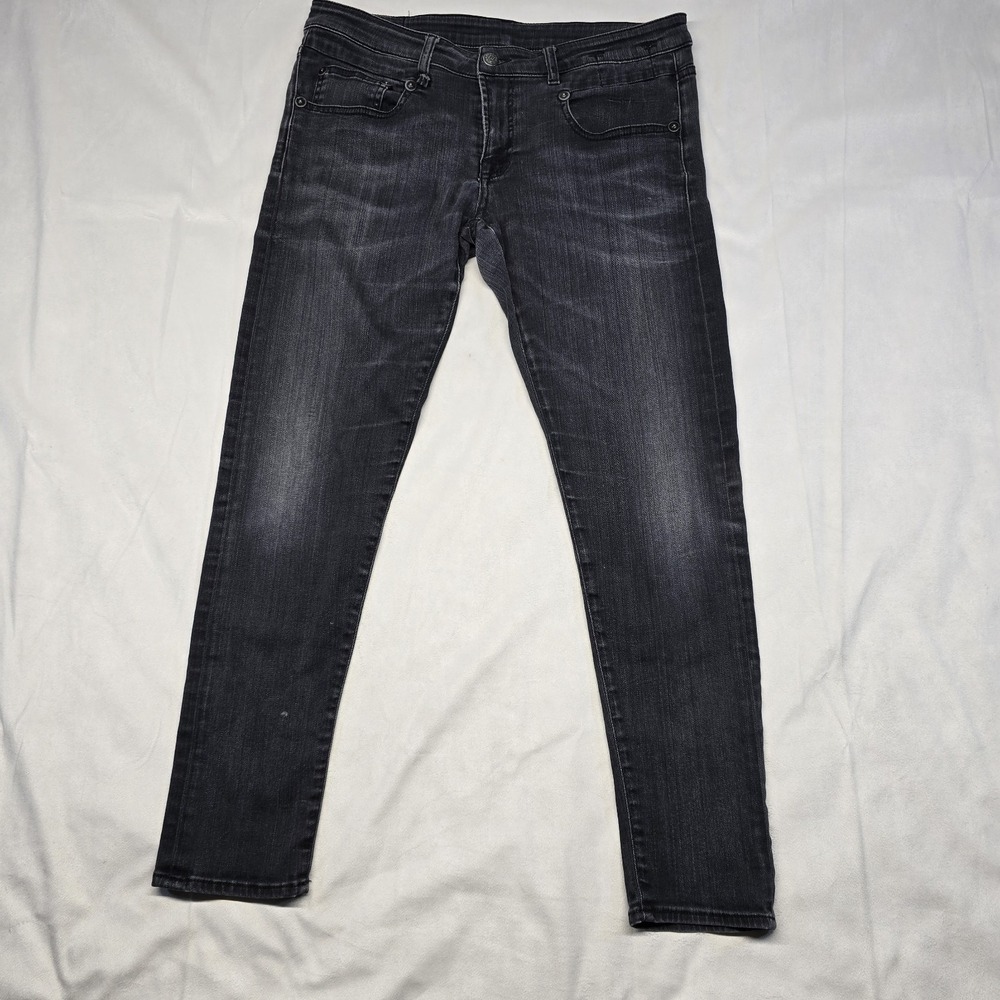 R13 Boy Skinny Jeans Women Size 29x28 Black Italian Made
